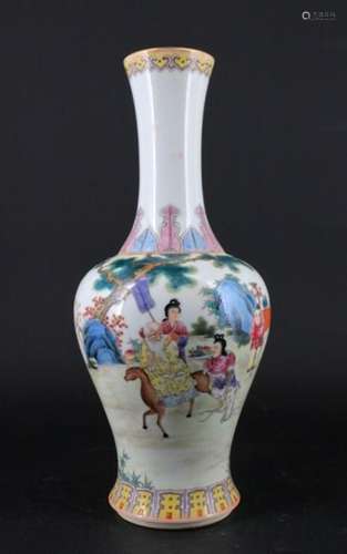 Chinese Qing Porcelain Famille Rose Vase