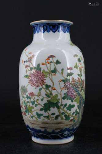 Chinese Qing Porcelain Famille Rose Vase