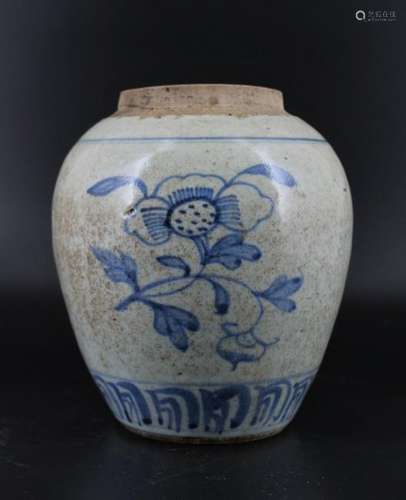 Qing Porcelain Blue&White Jar