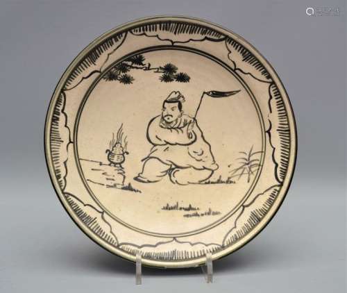 Assiette chine dynastie Ming à décorations taÏste.…