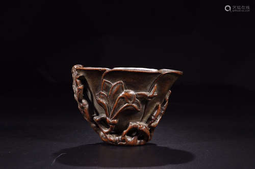 CHENXIANG WOOD FLOWER -MOUTH CUP