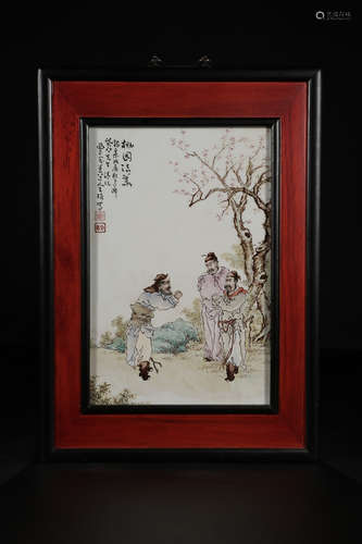 FAMILLE ROSE PORCELAIN PAINTING 'TAOYUAN-SANJIEYI'