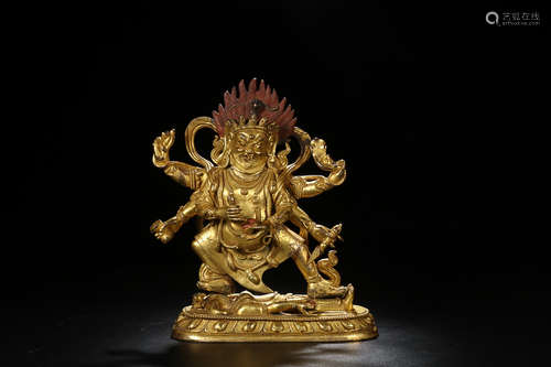 GILT BRONZE DA-WEI-DE ORNAMENT