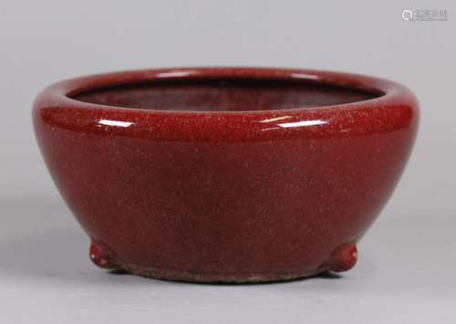 Chinese oxblood porcelain censer, possibly 19th c.