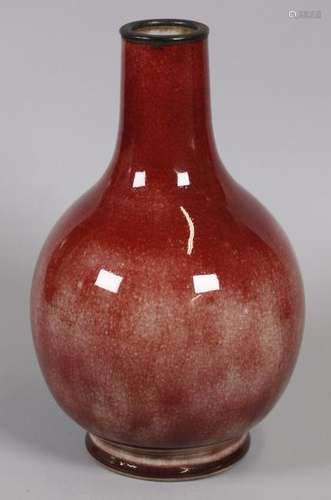 Chinese oxblood porcelain vase, possibly 19th c.