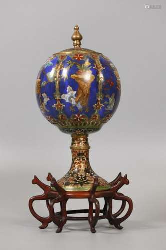 Chinese cloisonne vessel, possibly Republican period