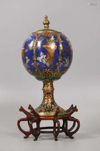 Chinese cloisonne vessel, possibly Republican period