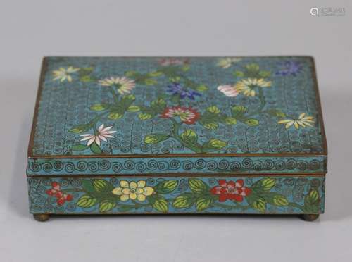 Chinese cloisonne box, possibly 19th c.