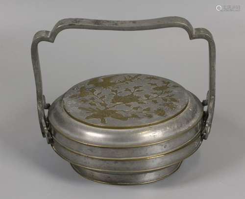 Chinese pewter vessel, possibly 19th c.