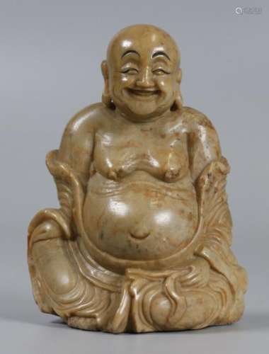 Chinese soapstone carving of hotai Buddha