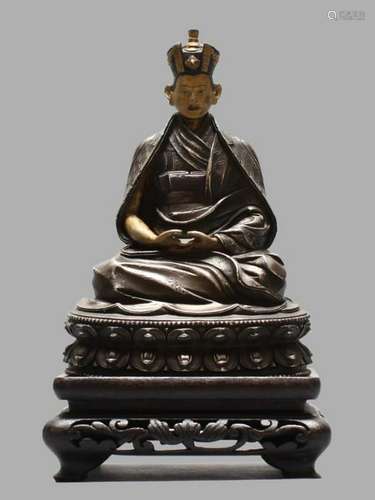 Chinese Tibetan silver lama/monk