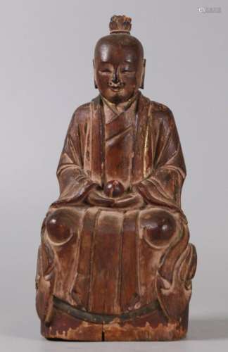 Chinese wooden Buddha, possibly 19th c.