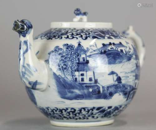 Chinese porcelain teapot, possibly 19th c.