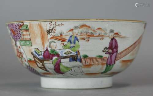 large Chinese export porcelain bowl, possibly 18th c.