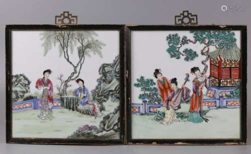 pair of Chinese plaques, possibly Republican period