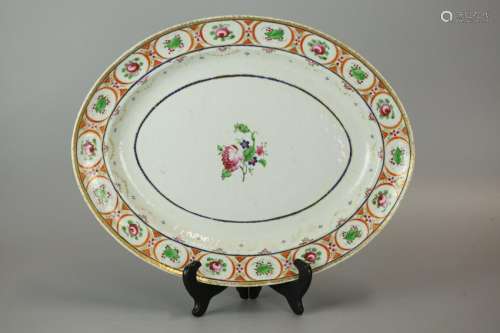 Chinese export porcelain platter, possibly Qing dynasty