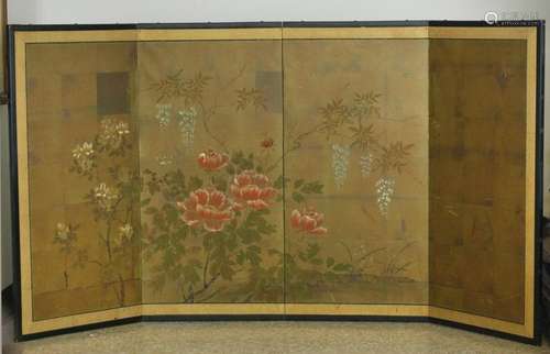 Japanese four panel screen