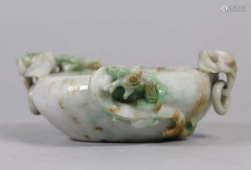 Chinese jadeite brush washer, possibly 19th c.