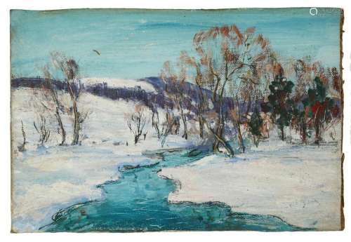 Walter Emerson Baum 'Snowy Creek' Small O/B