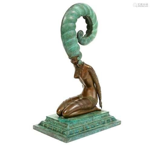 Erte 'La Plume' Bronze Figure