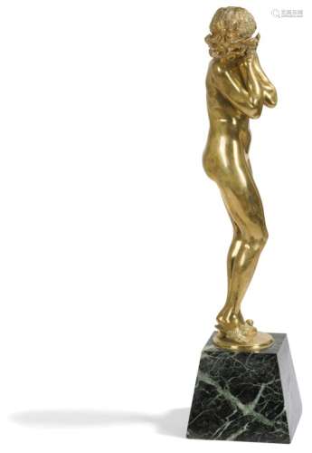 CLAIRE JEANNE ROBERTINE COLINET (1880-1950) (D'APRÈS) Timidité Sculpture. Épreuve en bronze