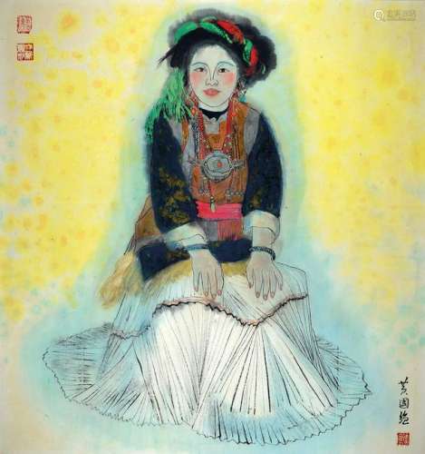 Guo-Qiang Huang, born 1932, Indian
