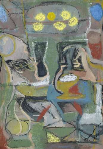 Eva Nagy 1921-2003, Tempera and oil, abstr. still life