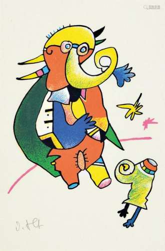 Otmar Alt, born 1940 Wernigrode, 1x color serigraph