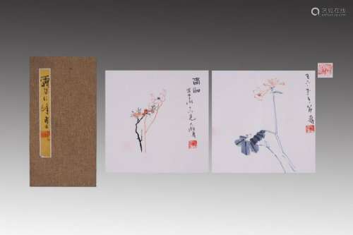 CHINESE PAINTING ALBUM OF FLOWERS AND BIRDS
