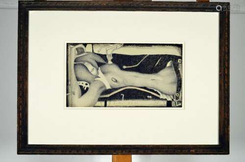 Horst Janssen,1929-1995, erotic nude drawing, pencil