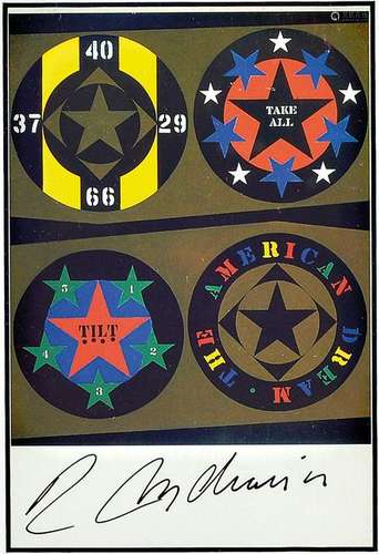 Robert Indiana, born 1928, colour serigraph, signed