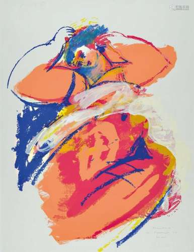 Christiane Maether, born 1941, Hambach, color serigraph
