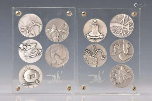 Salvador Dali 1904-1989, 10 Silver Medals 'TheTen