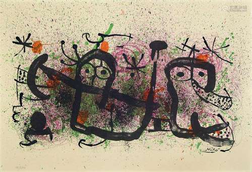 Joan Miro, 1893-1983, color lithograph, numbered