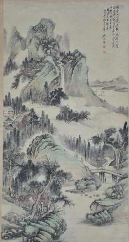 CHINESE LANDSCAPE PAINTING OF SUMMER MOUNTAIN