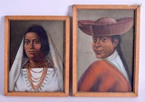 A PAIR OF 19TH CENTURY CONTINENTAL OIL ON CANVAS