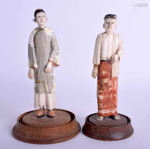 A PAIR OF 18TH CENTURY INDIAN ASIAN PAINTED BURMESE