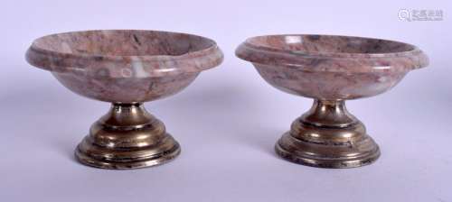 A PAIR OF MID 19TH CENTURY CONTINENTAL SILVER AND