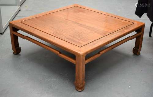 A CHINESE HARDWOOD KANG TABLE. 32 cm x 89 cm.