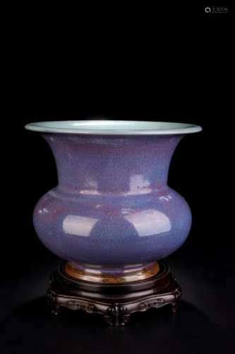 JUN WARE PURPLE GLAZED PORCELAIN BIN