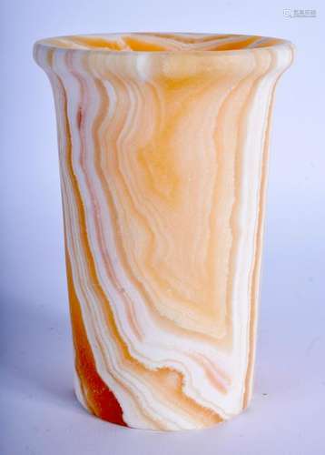 A CENTRAL ASIAN ALABASTER JAR. 11.5 cm high.