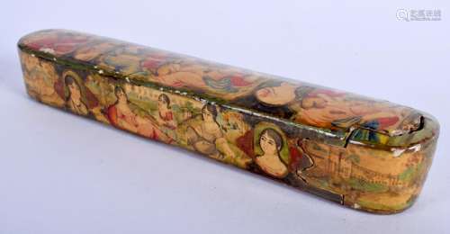 A VINTAGE PERSIAN QAJAR PEN BOX. 23 cm long.