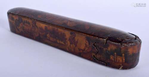A VINTAGE PERSIAN QAJAR PEN BOX. 23 cm long.