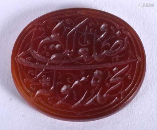 A MIDDLE EASTERN AGATE SEAL. 2.5 cm wide.