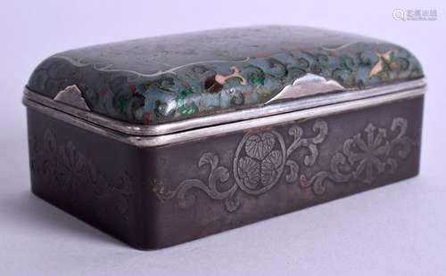 A RARE 19TH CENTURY JAPANESE CLOISONNE ENAMEL SILVER