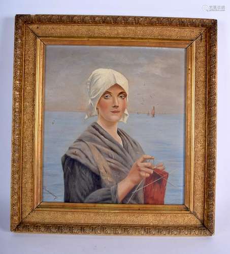 AN ANTIQUE OIL ON BOARD French or Italian, painted with