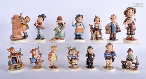 A COLLECTION OF THIRTEEN HUMMEL FIGURES of various