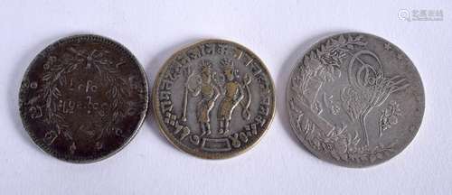 THREE UNUSUAL COINS. (3)