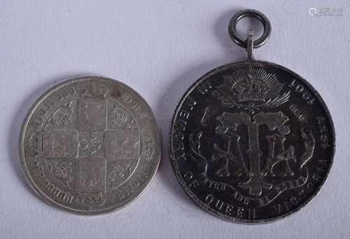 TWO SILVER COINS. (2)