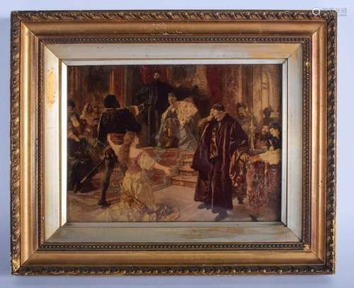 A FRAMED PRINT OF SHAKESPEARE INTEREST, a scene from